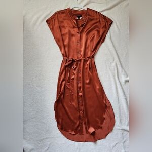 Banana Republic Seranade Silk Shirt dress size M 100% Silk